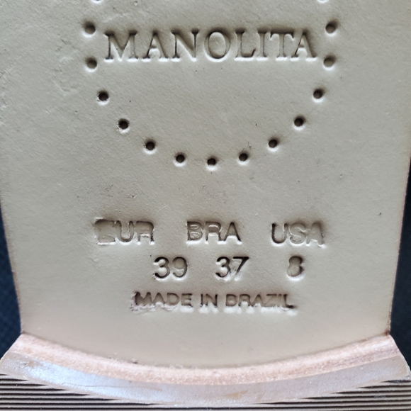 Manolita sandals,the color is champagne size is 8m - Picture 5 of 9